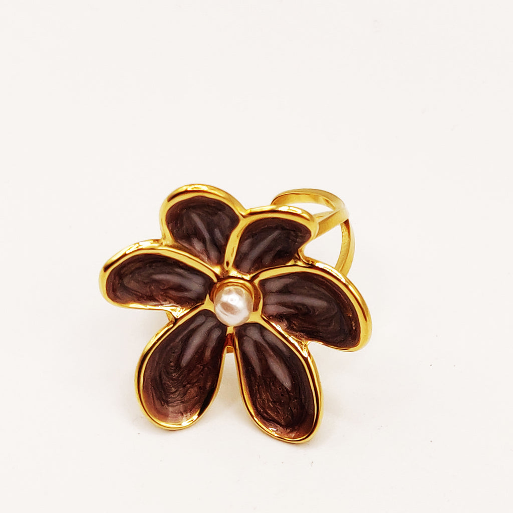 Bague Fleurs Style Vintage Luxe