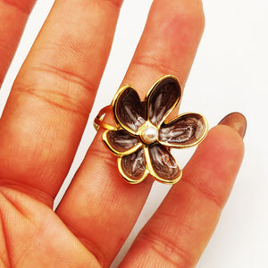 Bague Fleurs Style Vintage Luxe