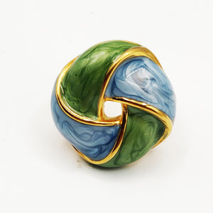 Bague Cercle Nacré Bleu et Vert Luxe