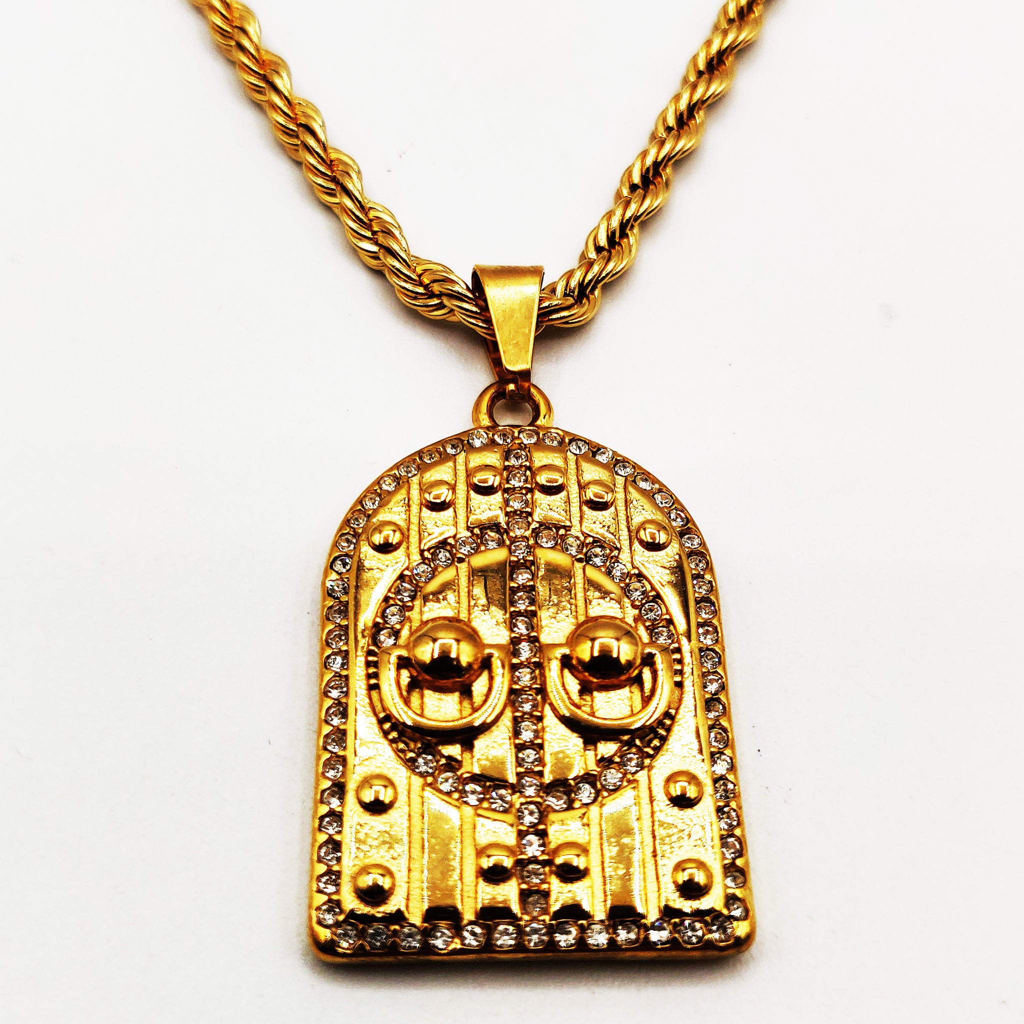 Collier Torsade Grand Pendentif Bab El Mansour Cristaux Luxe