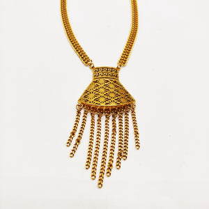Collier Motifs V Luxe Pendentif Soleils Multi Tresses