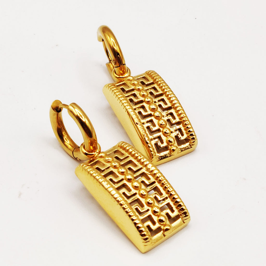 Boucles d'oreilles Motifs V Luxe Multi Tresses