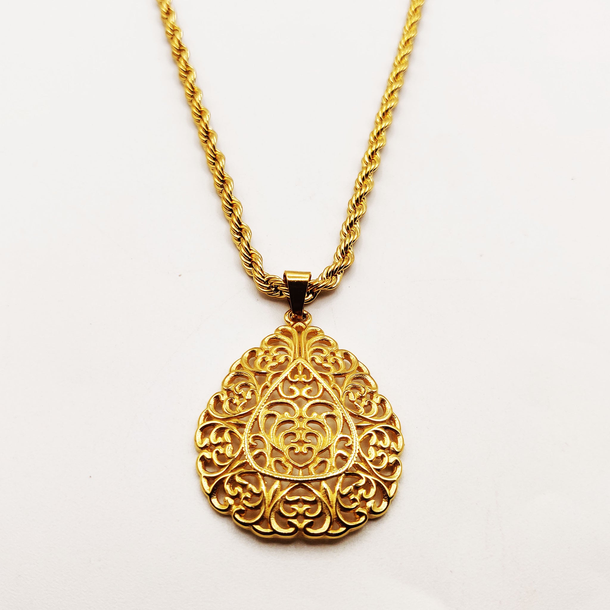 Collier / Sautoir Goutte Motifs Orientaux Luxe