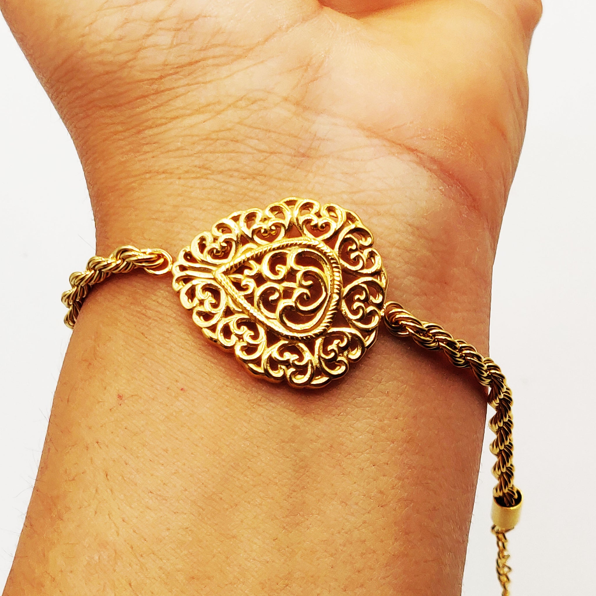 Bracelet Goutte Motifs Orientaux Luxe