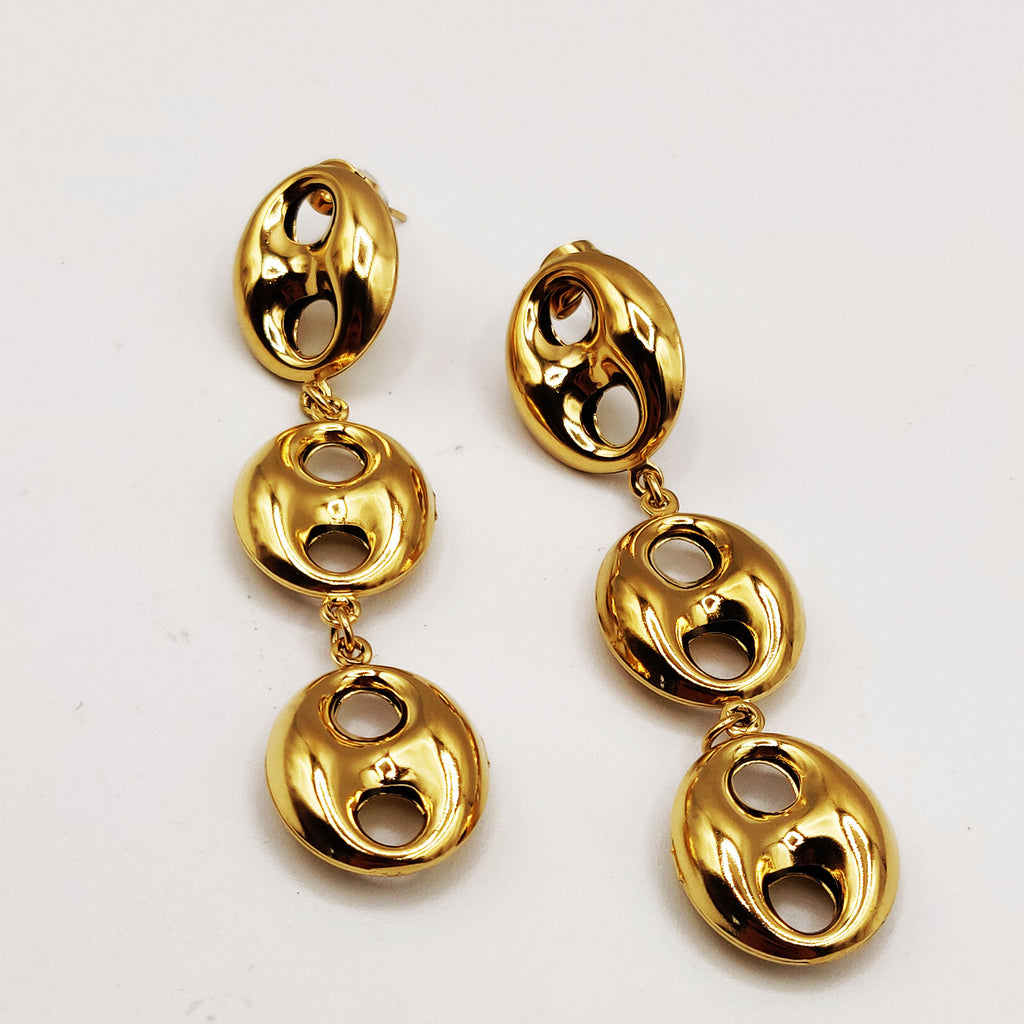 Boucles d'oreilles Multi Graines de Café Luxe