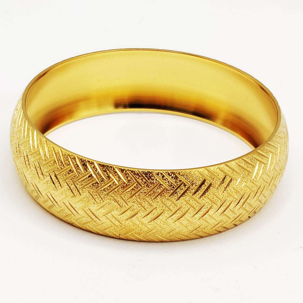 Bracelet Rigide Rayures Gravées Luxe