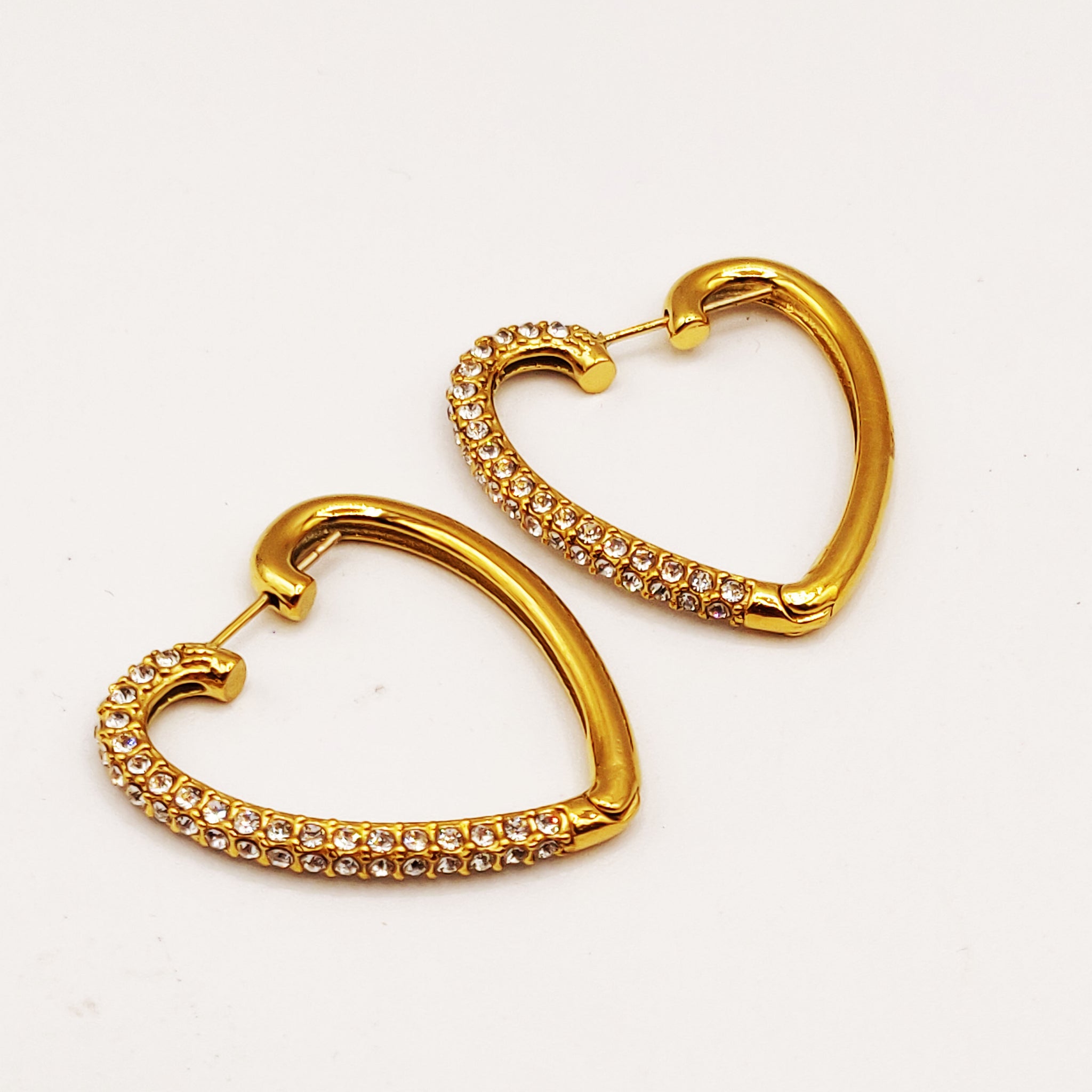 Boucles d'oreilles Coeurs Mi Cristaux Luxe