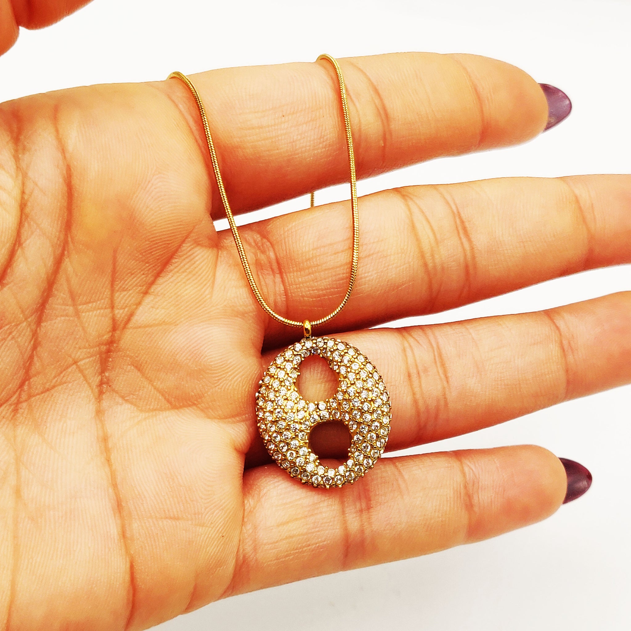 Collier Grande Graine de Café Full Cristaux