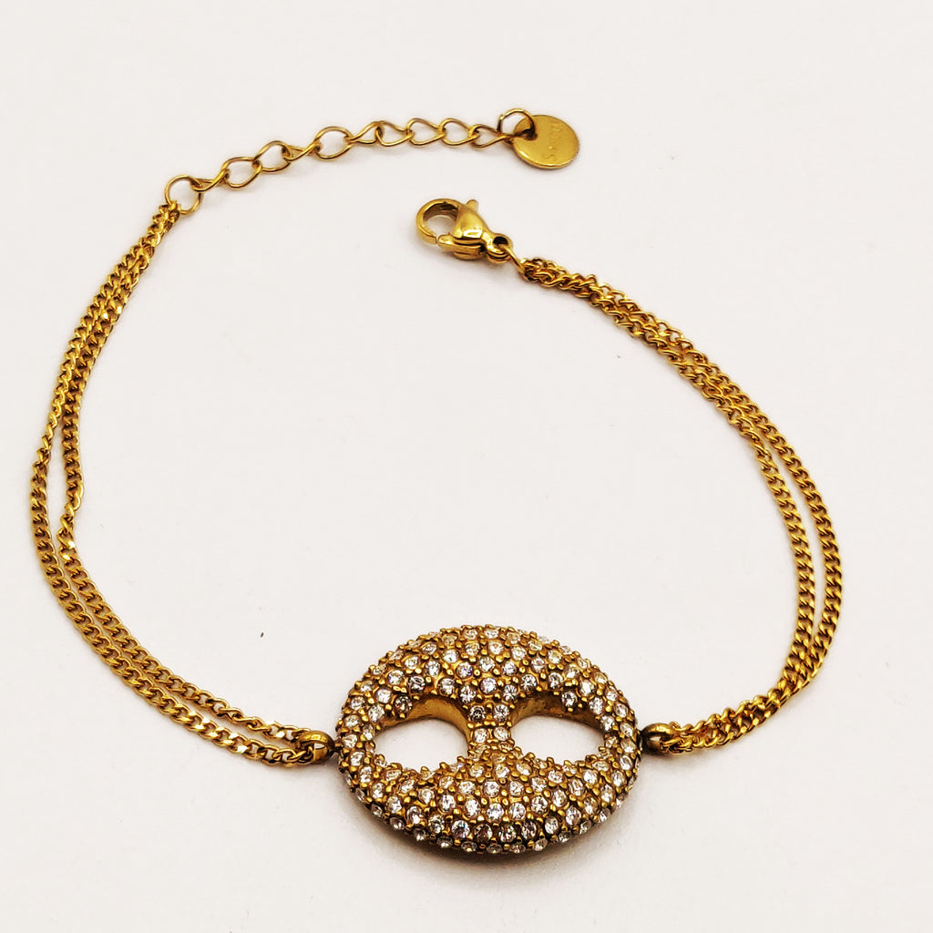 Bracelet Grande Graine de Café Full Cristaux