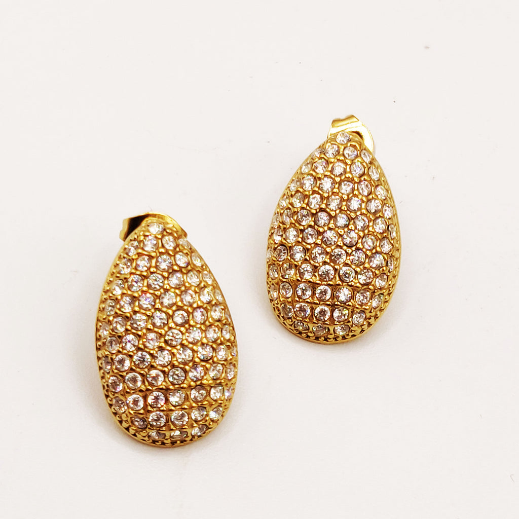 Boucles d'oreilles Grandes Gouttes Full Cristaux