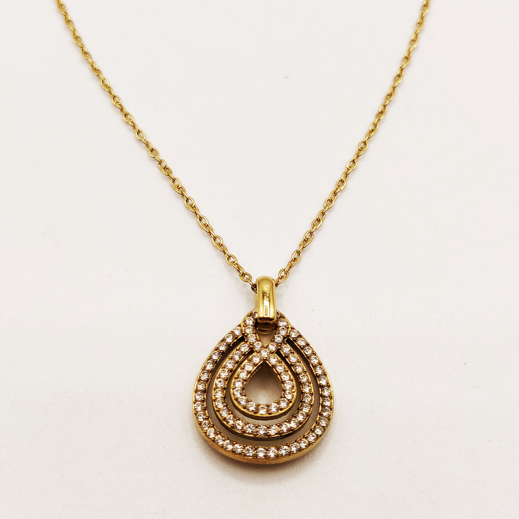 Collier Goutte Infinity Cristaux Luxe