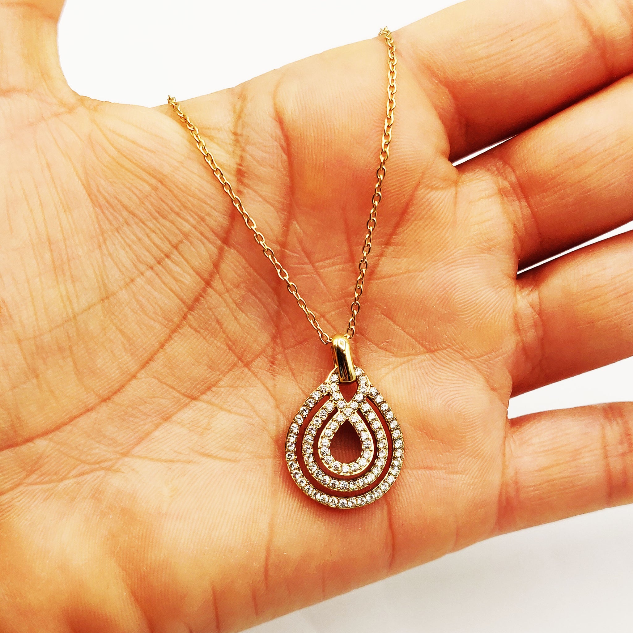 Collier Goutte Infinity Cristaux Luxe