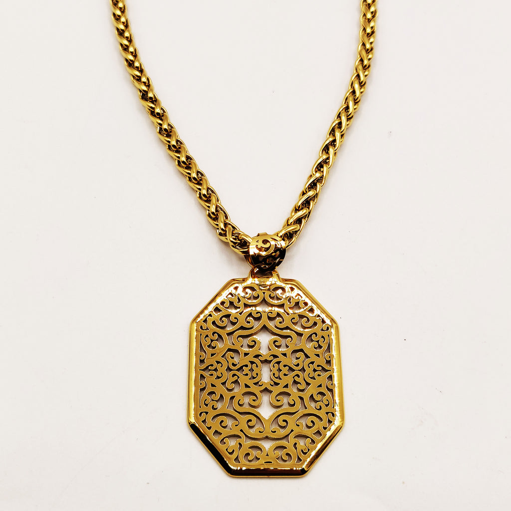 Collier Torsade Grand Cadran Motifs Orientaux Luxe