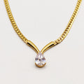 Collier Tresse Resserrée Goutte Cristal Luxe