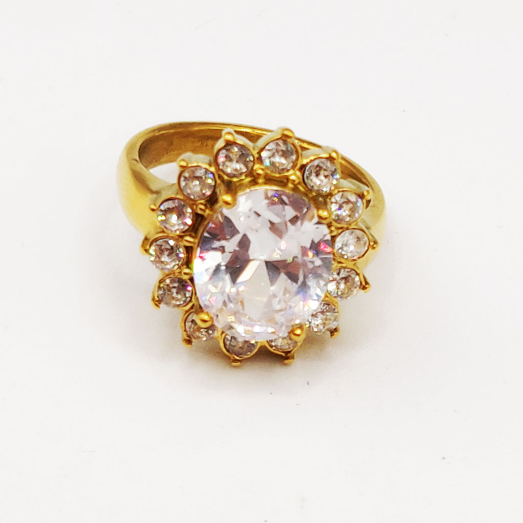 Bague Grand Soleil Cristaux Luxe