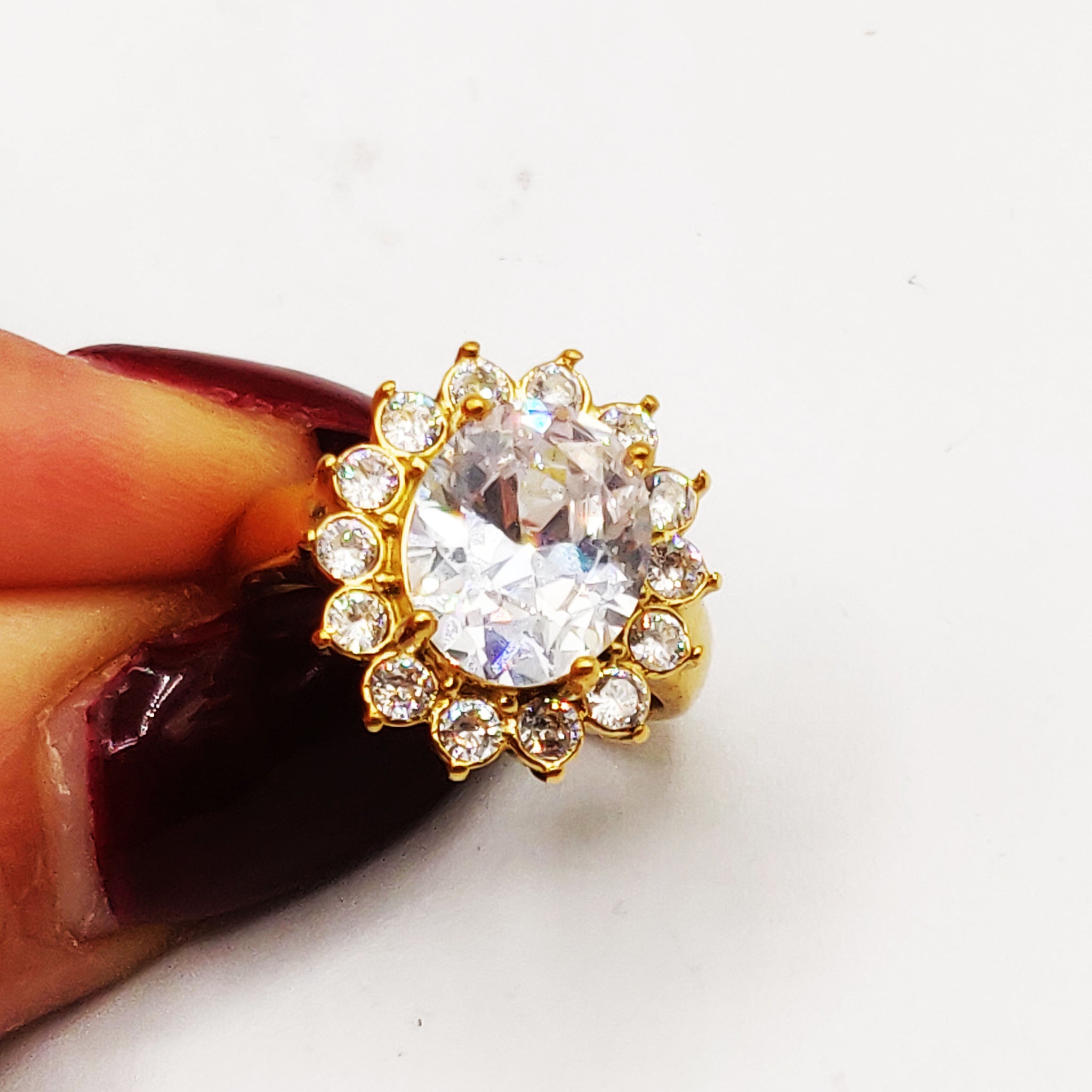 Bague Grand Soleil Cristaux Luxe