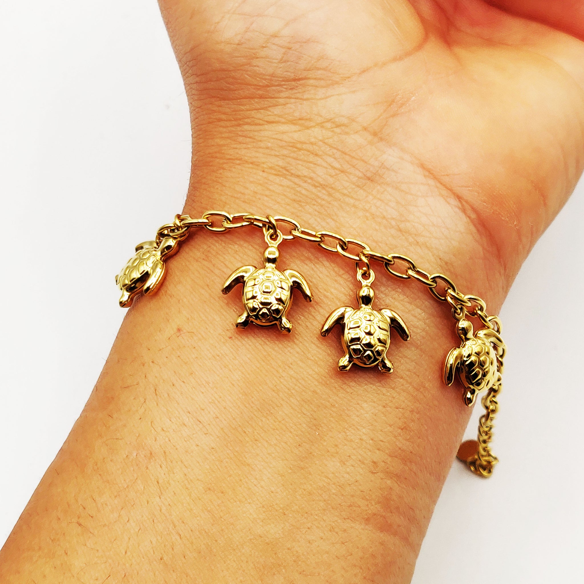 Bracelet Chaîne Bibelots Tortues Luxe