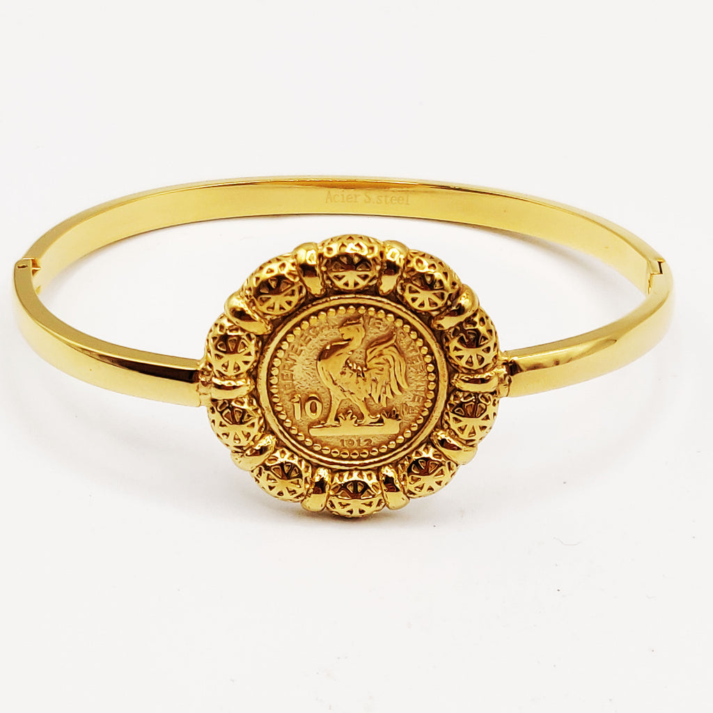 Bracelet Rigide Louise Coq Tour Boules Orientales Luxe