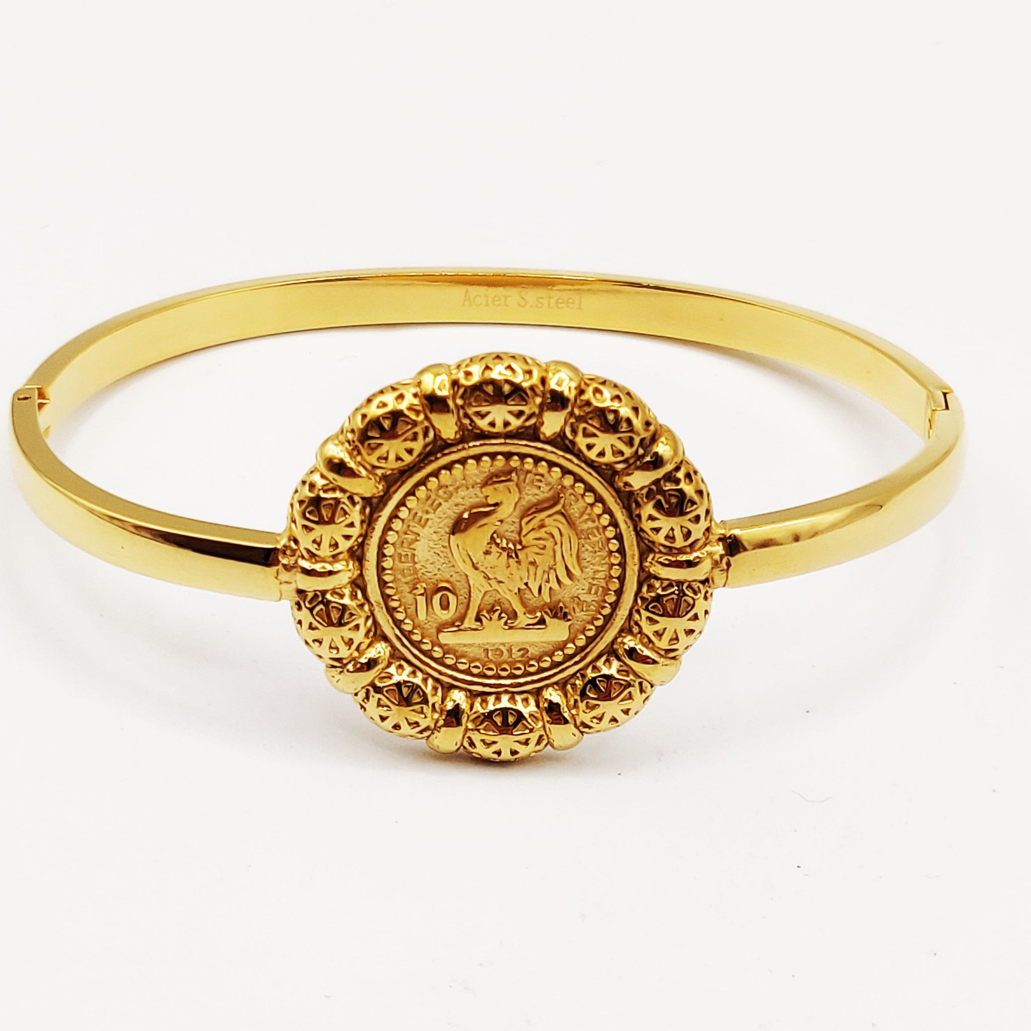 Bracelet Rigide Louise Coq Tour Boules Orientales Luxe