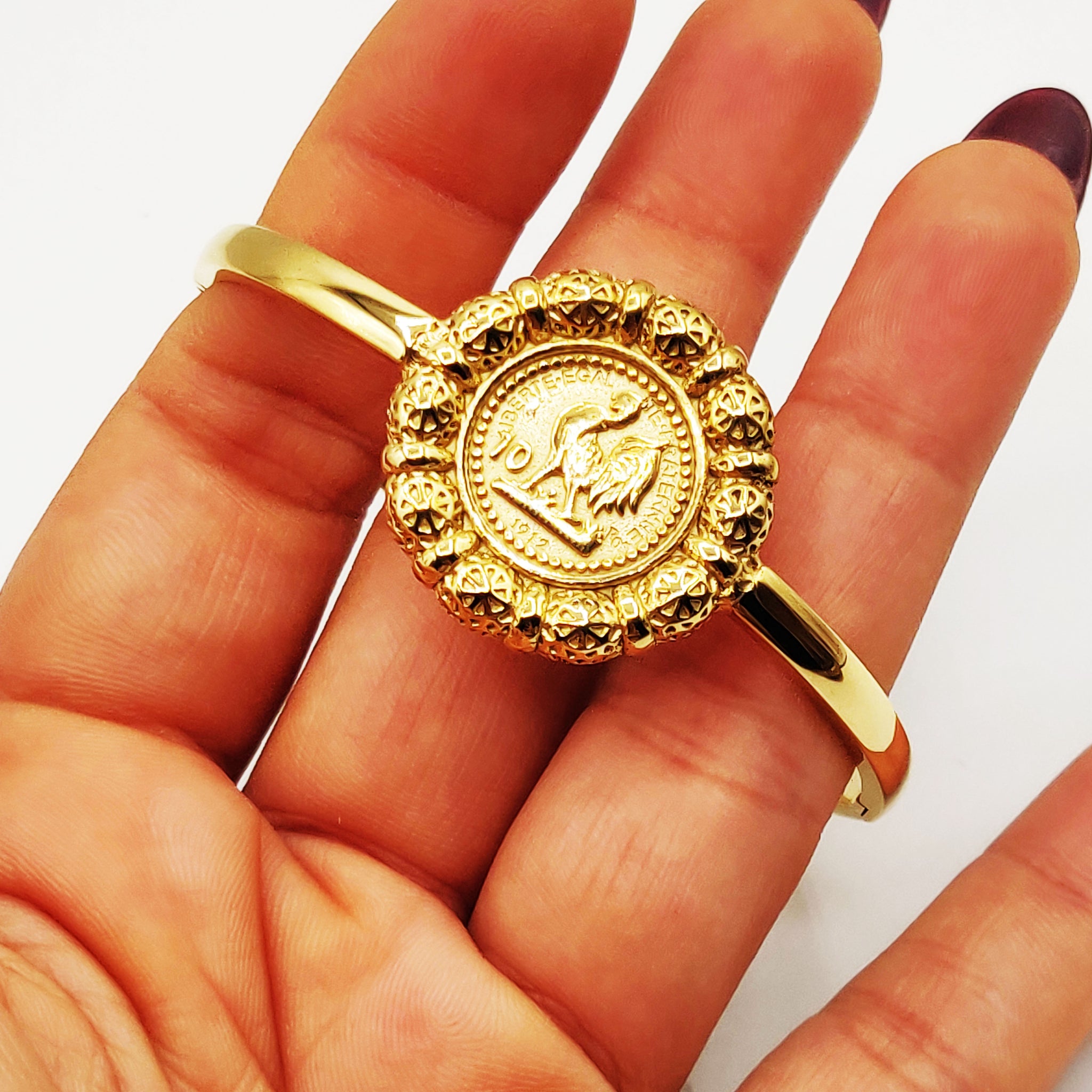 Bracelet Rigide Louise Coq Tour Boules Orientales Luxe