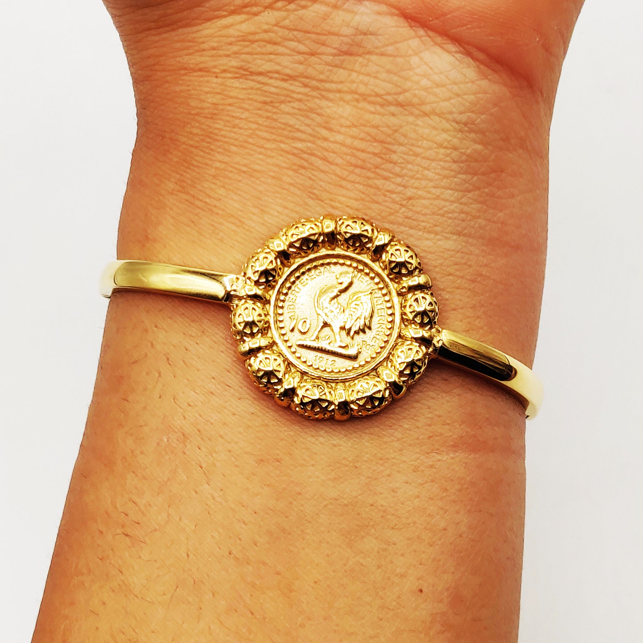 Bracelet Rigide Louise Coq Tour Boules Orientales Luxe