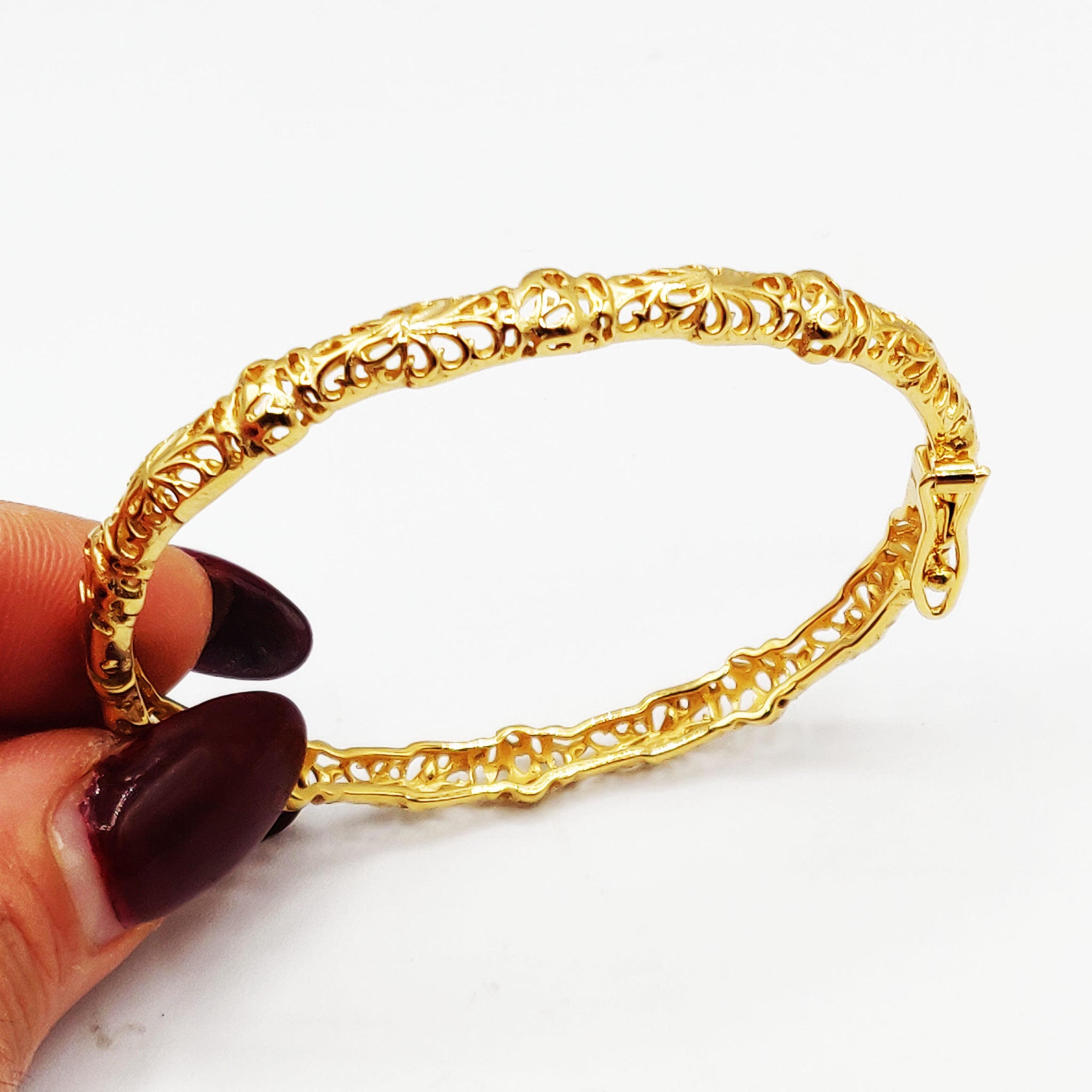 Bracelet Rigide Multi Boules Motifs Orientaux Fin Luxe