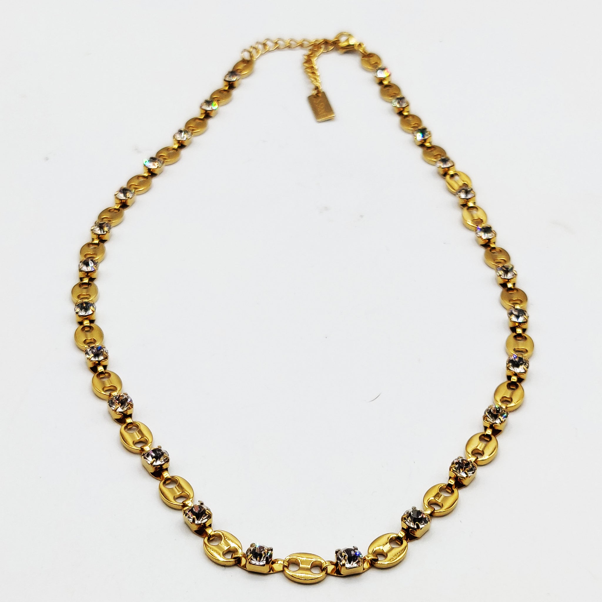 Collier Multi Graines de Café et Gros Cristaux Luxe