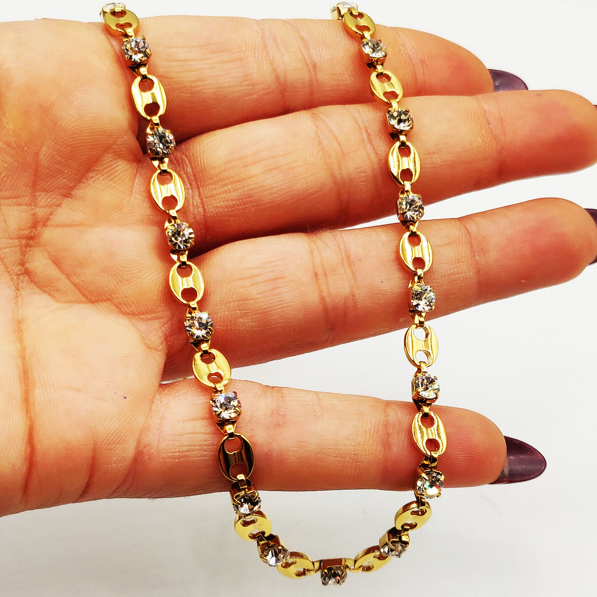 Collier Multi Graines de Café et Gros Cristaux Luxe