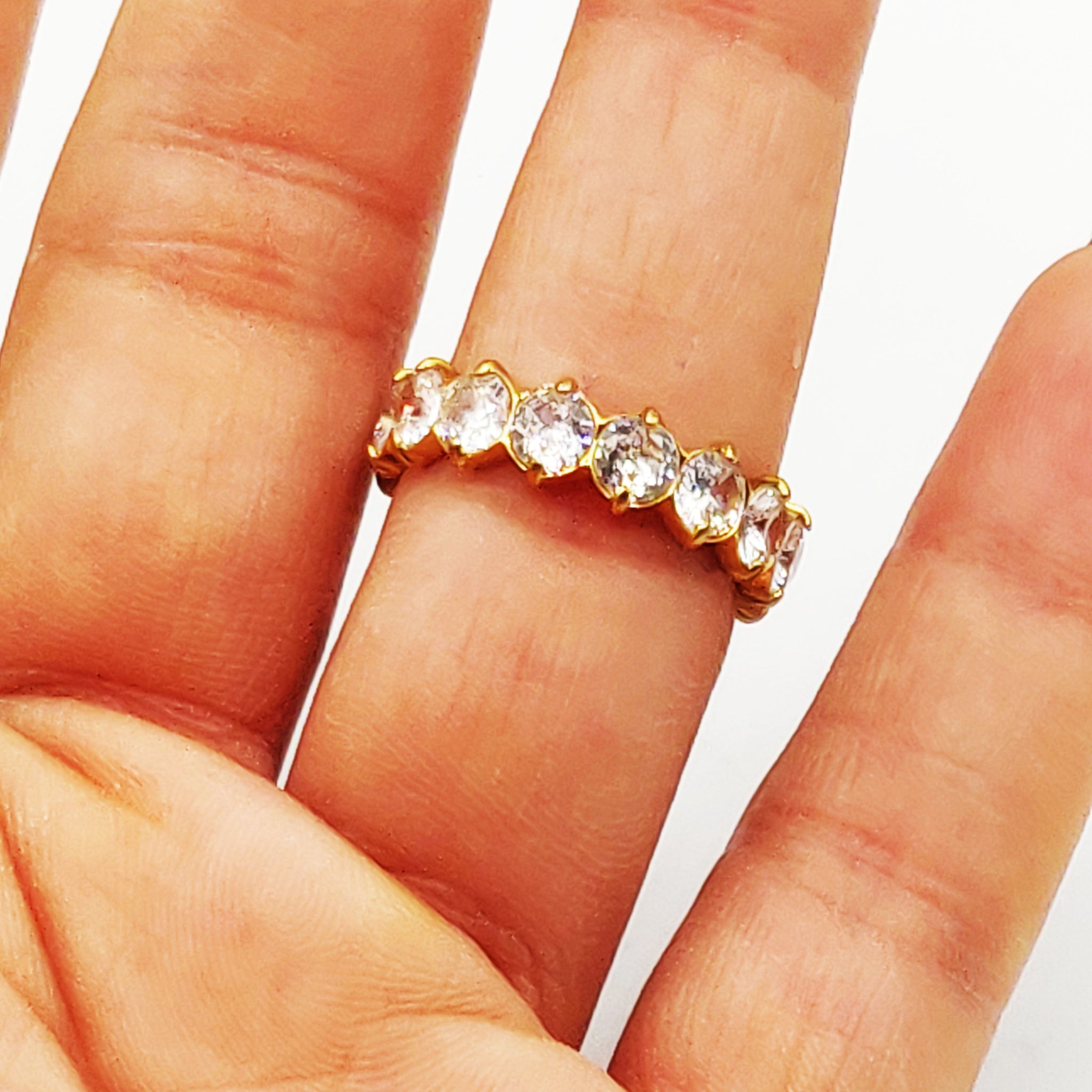 Bague Multi Gros Cristaux Ronds Luxe