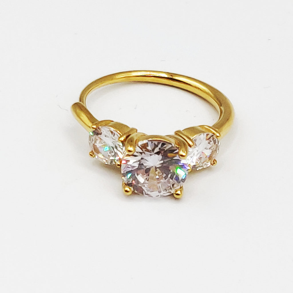 Bague Triple Gros Cristaux