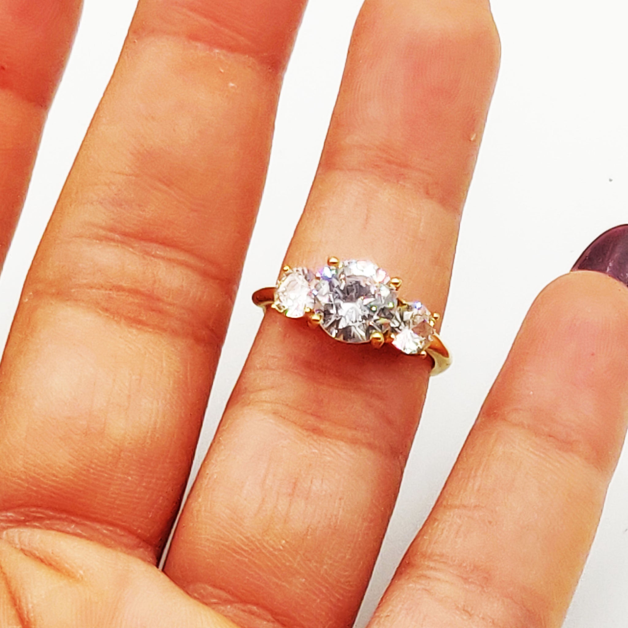 Bague Triple Gros Cristaux