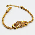 Bracelet Tresse Maillon Cristaux