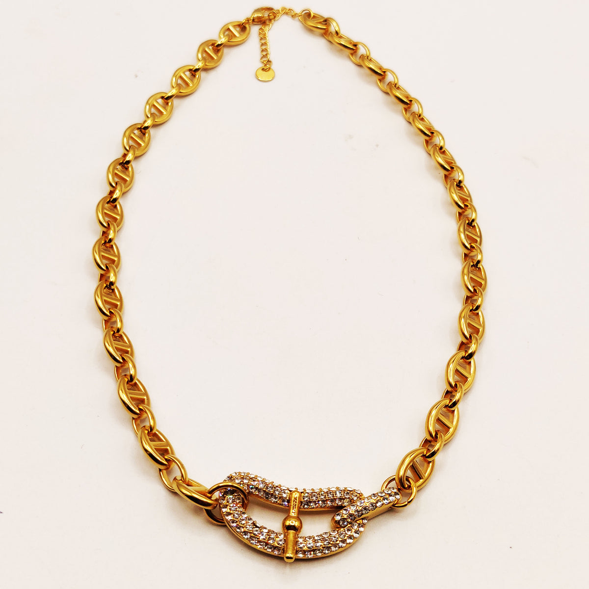 Collier Chaîne H Luxe Pendentif H Luxe Fashion Cristaux Luxe