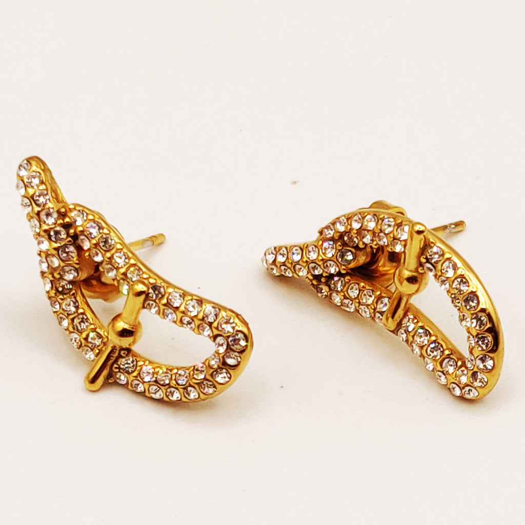 Boucles d'oreilles Chaîne H Luxe Pendentif H Luxe Fashion Cristaux Luxe