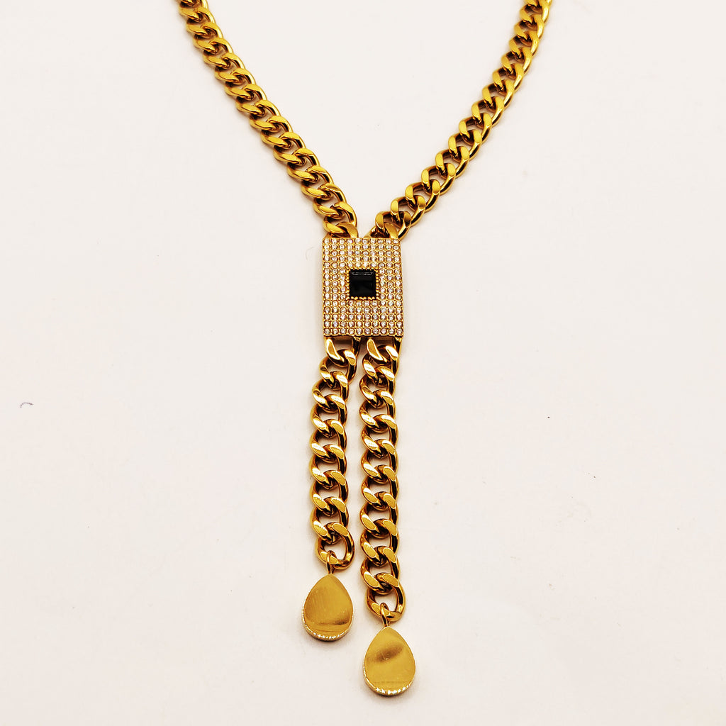 Collier Chaîne Pendentif Monte Carlo Full Cristaux Luxe