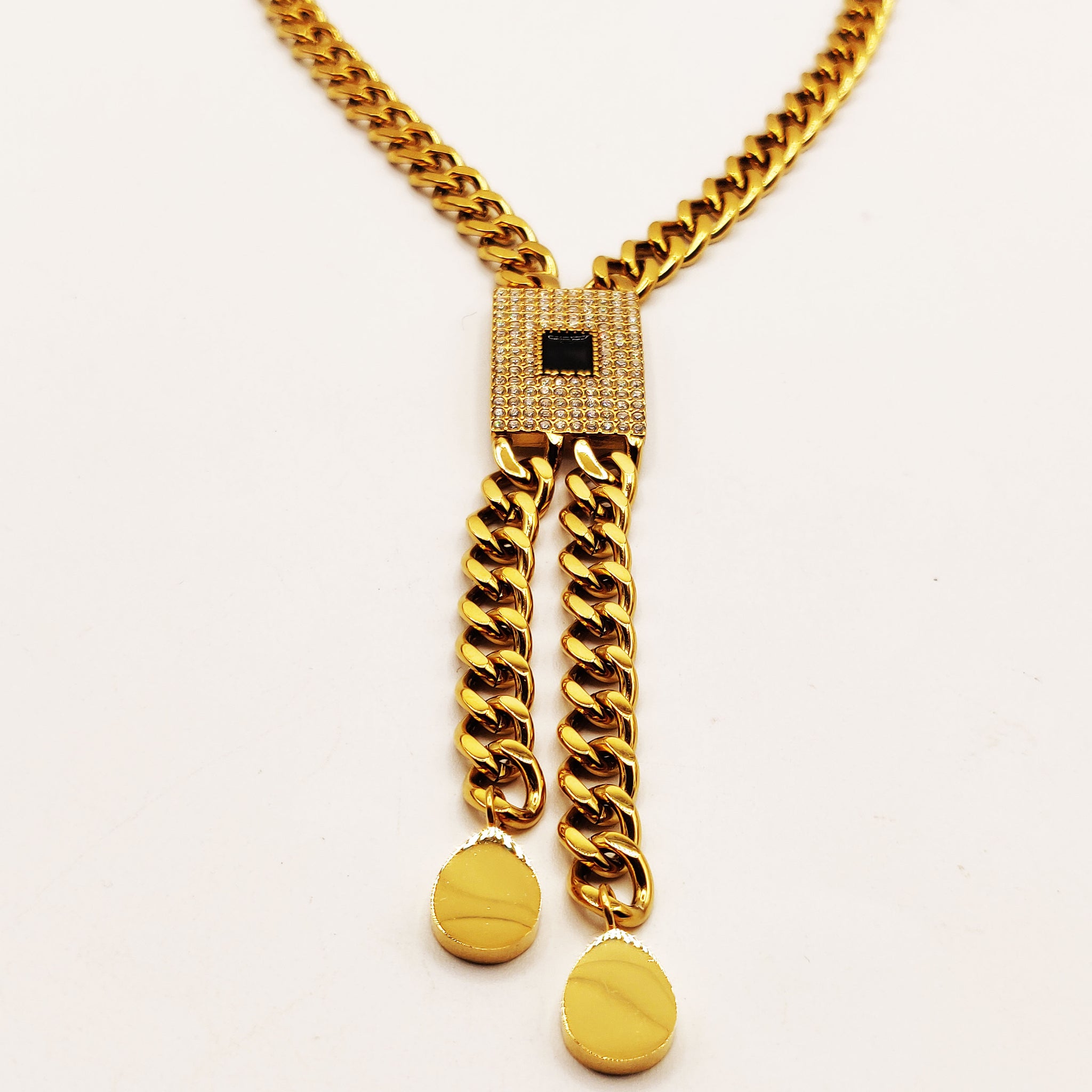 Collier Chaîne Pendentif Monte Carlo Full Cristaux Luxe