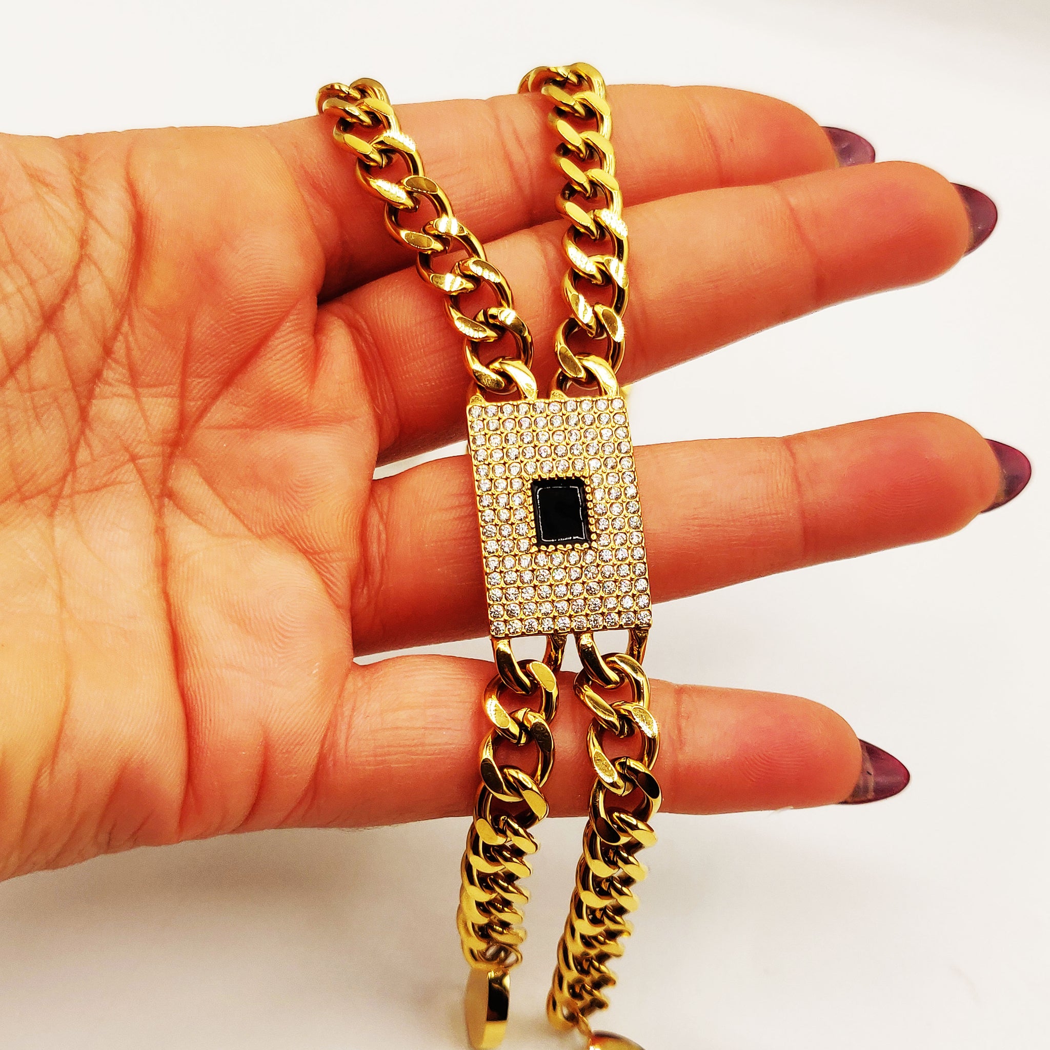 Collier Chaîne Pendentif Monte Carlo Full Cristaux Luxe