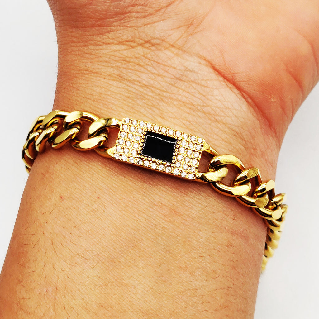 Bracelet Chaîne Pendentif Monte Carlo Full Cristaux Luxe