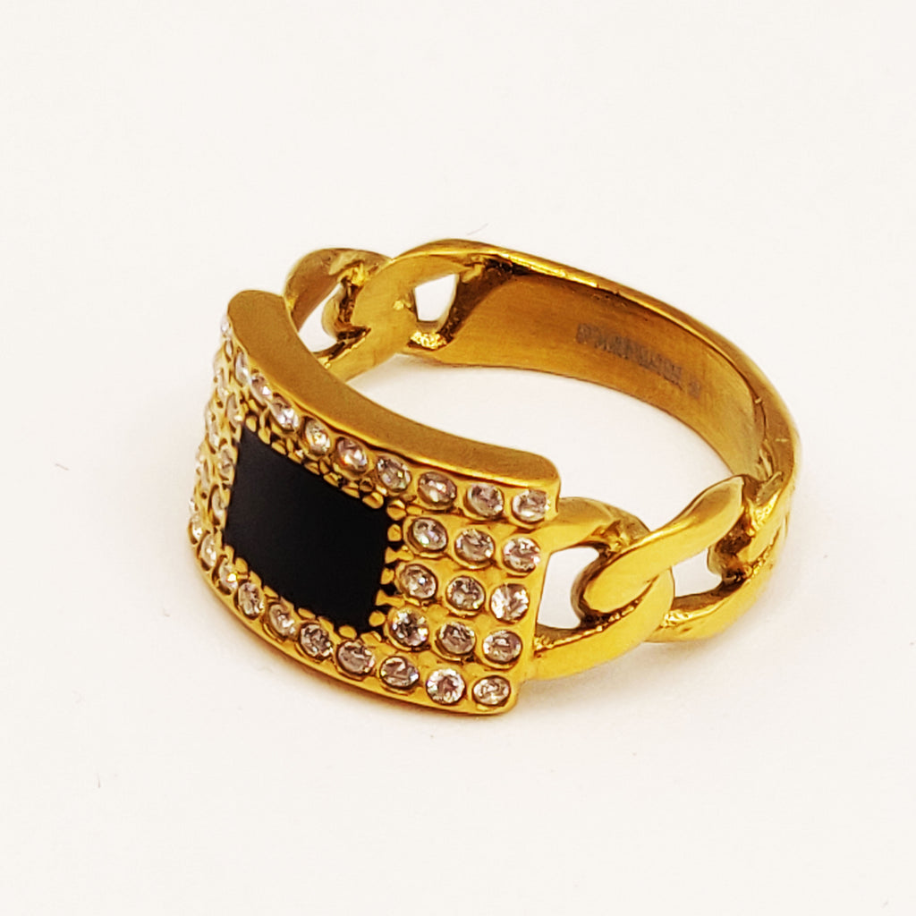 Bague Chaîne Pendentif Monte Carlo Full Cristaux Luxe