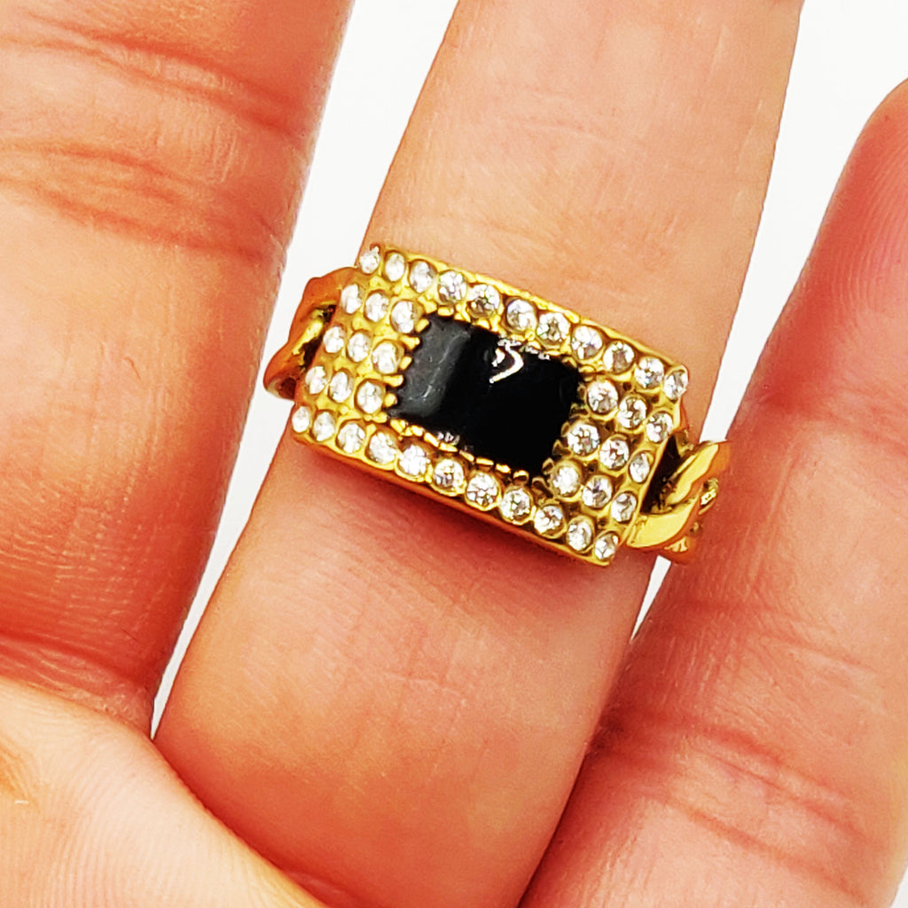 Bague Chaîne Pendentif Monte Carlo Full Cristaux Luxe