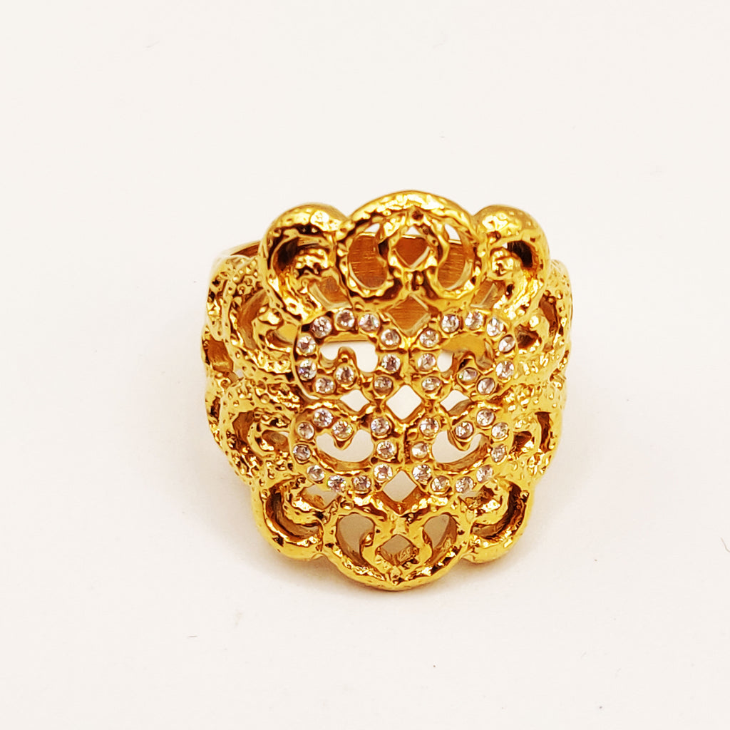 Bague Coeurs Orientaux Cristaux Luxe