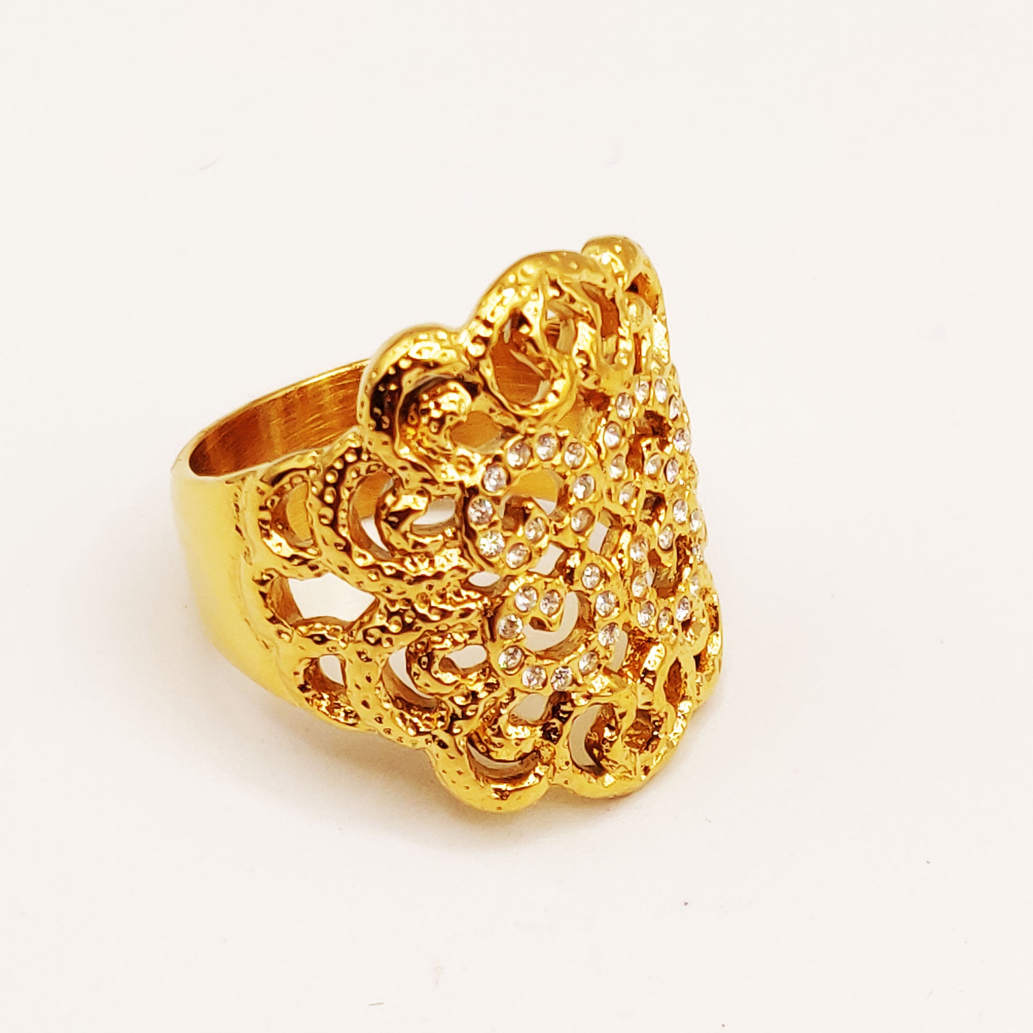 Bague Coeurs Orientaux Cristaux Luxe