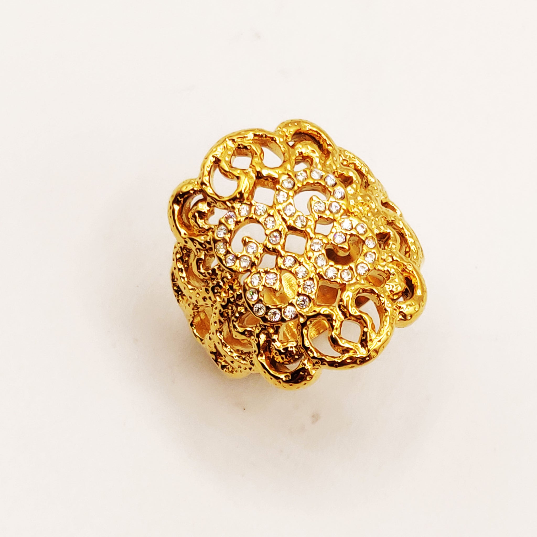 Bague Coeurs Orientaux Cristaux Luxe