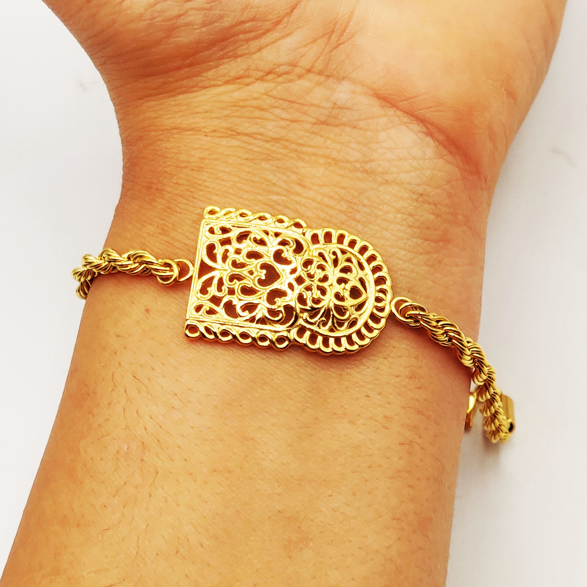 Bracelet Torsade Grand Pendentif Bab El Mansour Luxe