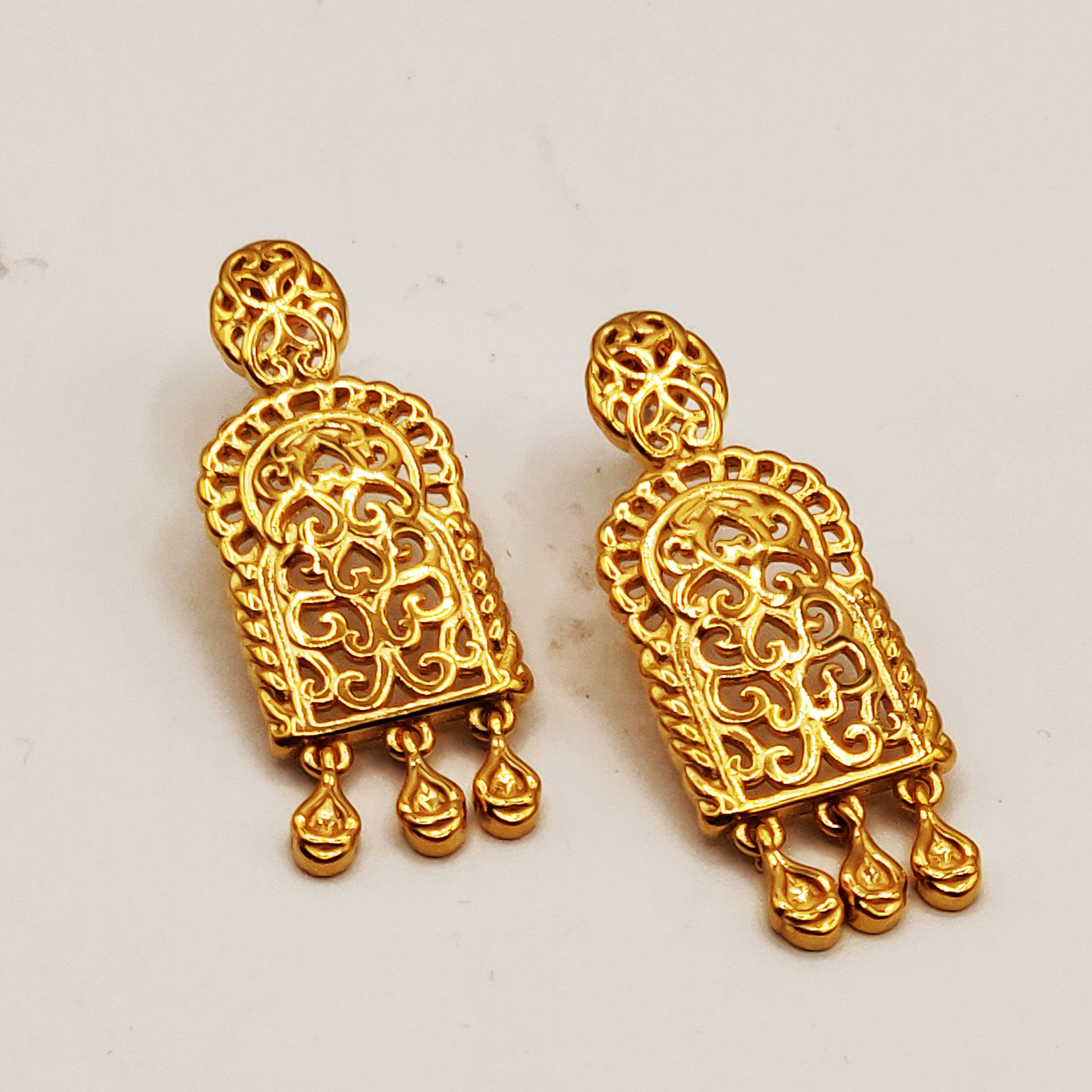 Boucles d'oreilles Torsade Grand Pendentif Bab El Mansour Luxe