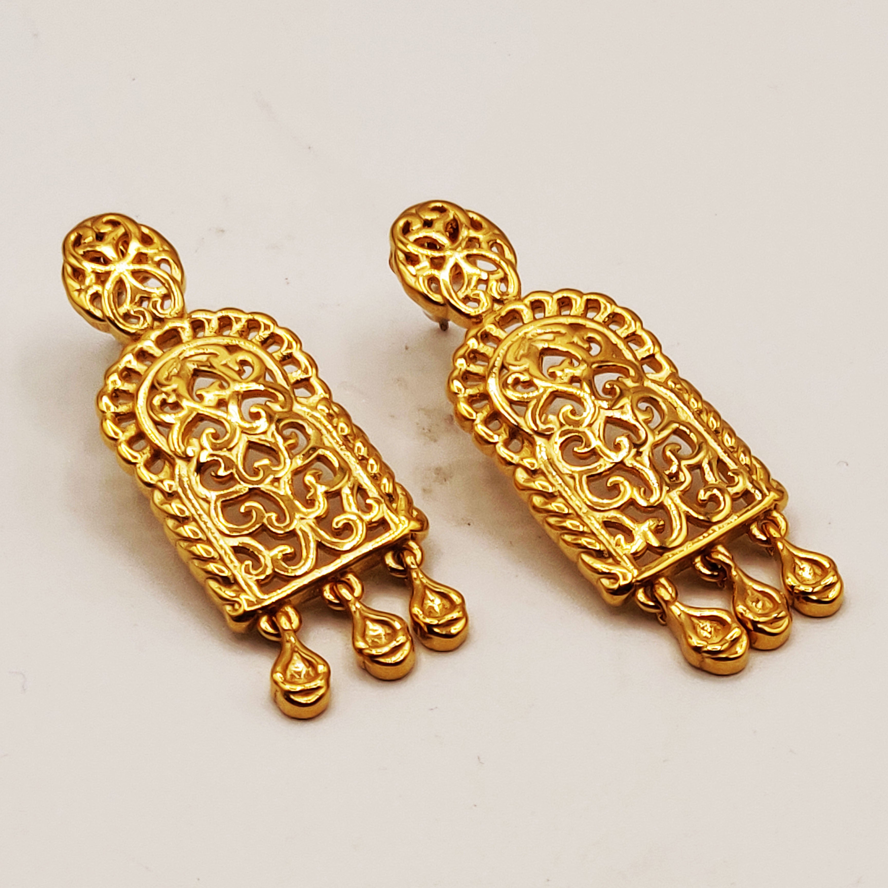 Boucles d'oreilles Torsade Grand Pendentif Bab El Mansour Luxe