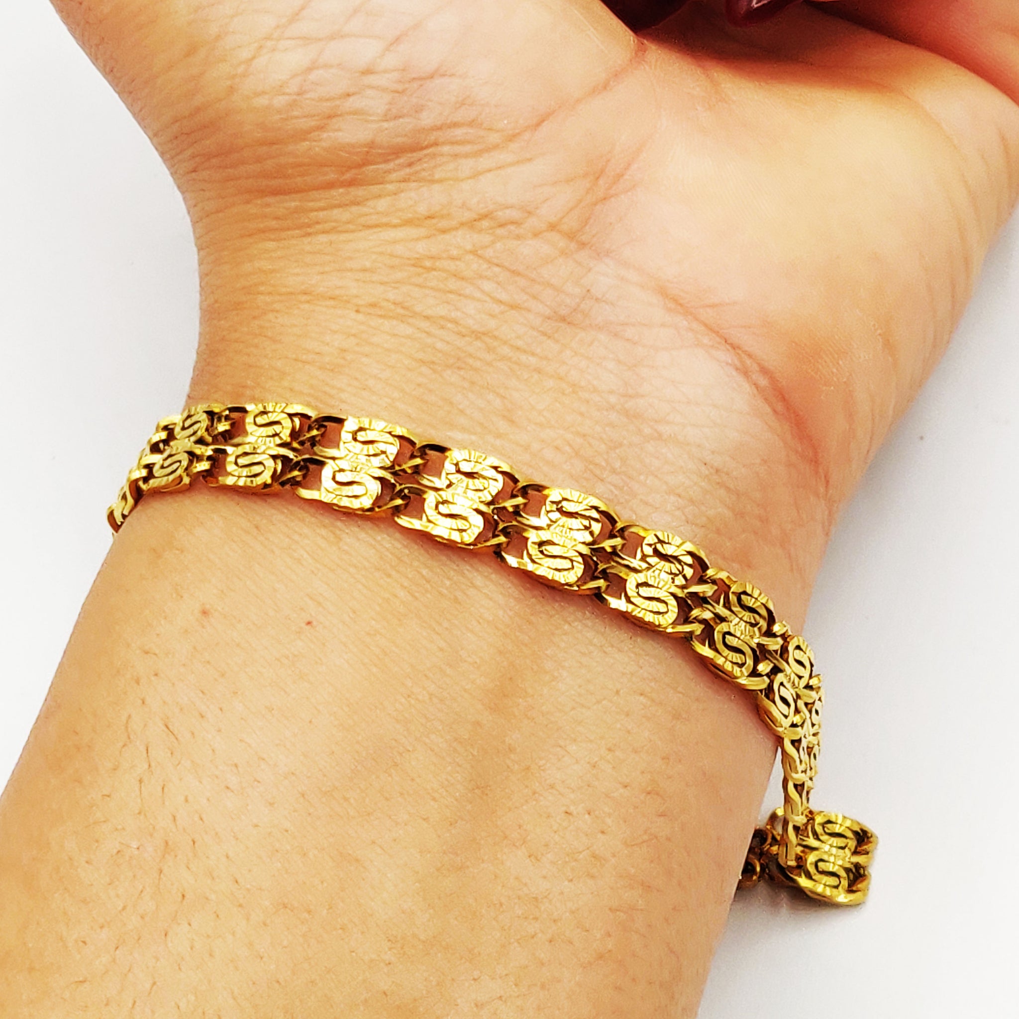 Bracelet Maille Royale Plat Luxe