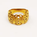Bague Motifs Coeurs Orientaux Plats Luxe