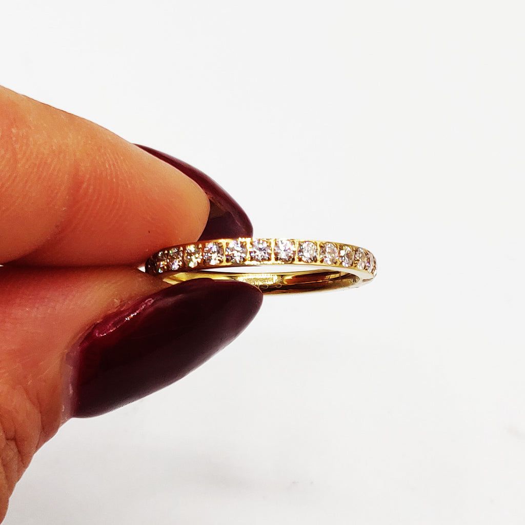 Bague Simple Tour Cristaux