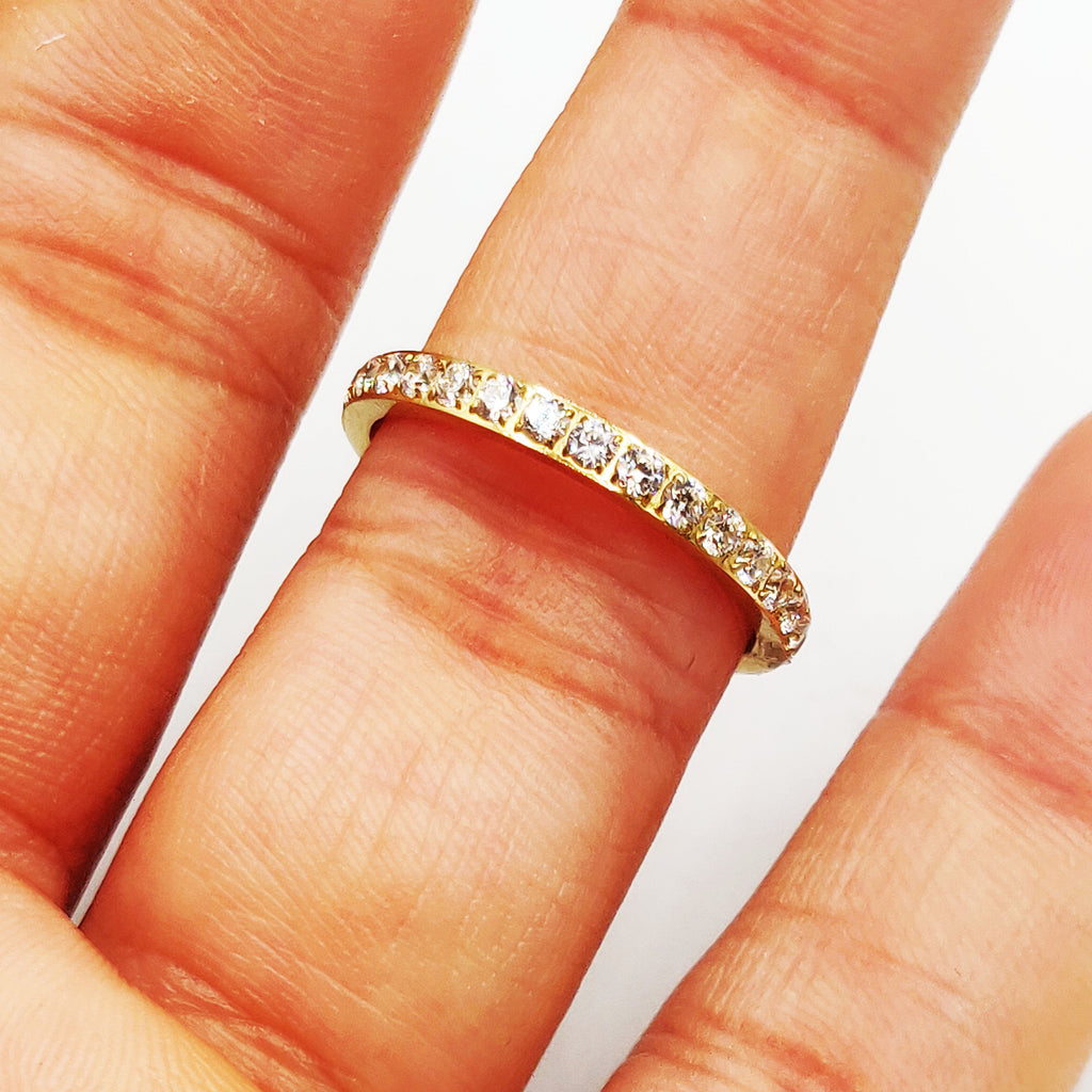 Bague Simple Tour Cristaux